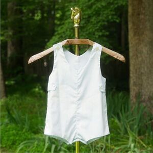 Vintage 90s Feltman Brothers Cotton Light Blue Romper